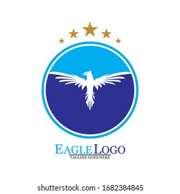 Falcon Eagle Bird Logo Template Vector Icon