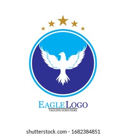 Falcon Eagle Bird Logo Template Vector Icon