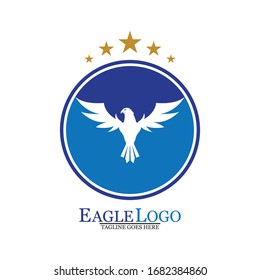 Falcon Eagle Bird Logo Template Vector Icon
