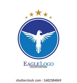 Falcon Eagle Bird Logo Template Vector Icon