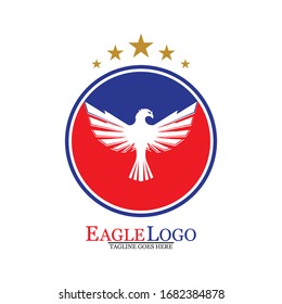 Falcon Eagle Bird Logo Template Vector Icon