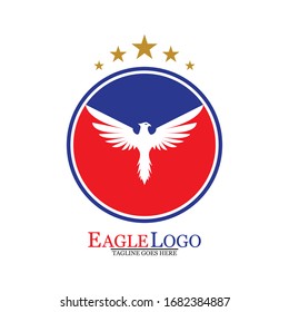 Falcon Eagle Bird Logo Template Vector Icon
