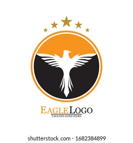 Falcon Eagle Bird Logo Template Vector Icon