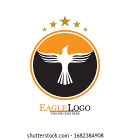 Falcon Eagle Bird Logo Template Vector Icon