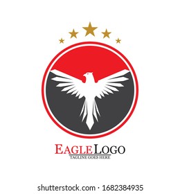 Falcon Eagle Bird Logo Template Vector Icon