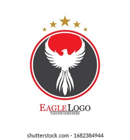 Falcon Eagle Bird Logo Template Vector Icon