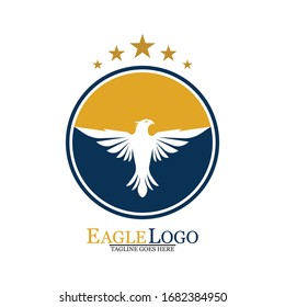 Falcon Eagle Bird Logo Template Vector Icon