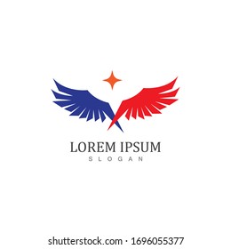 Falcon Eagle bird Logo Template vector illustration design