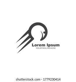 Falcon Eagle Bird Logo Template vector icon