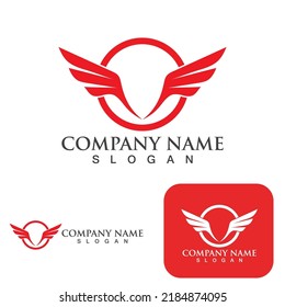Falcon Eagle Bird Logo Template Vector Icon