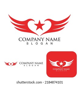 Falcon Eagle Bird Logo Template Vector Icon
