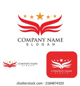 Falcon Eagle Bird Logo Template Vector Icon