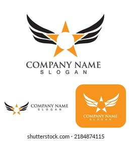 Falcon Eagle Bird Logo Template Vector Icon