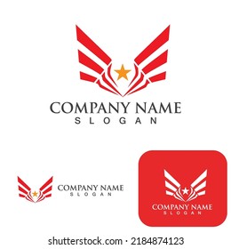 Falcon Eagle Bird Logo Template Vector Icon