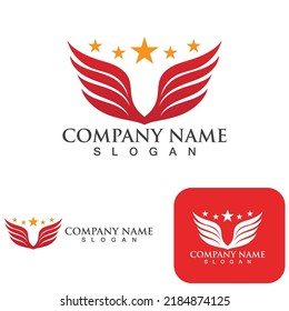 Falcon Eagle Bird Logo Template Vector Icon
