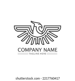 Falcon Eagle Bird Logo Template Vector Icon