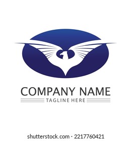 Falcon Eagle Bird Logo Vorlage Vektorsymbol