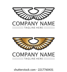 Falcon Eagle Bird Logo Template Vector Icon