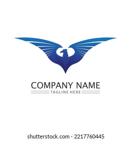 Falcon Eagle Bird Logo Template Vector Icon