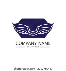 Falcon Eagle Bird Logo Template Vector Icon