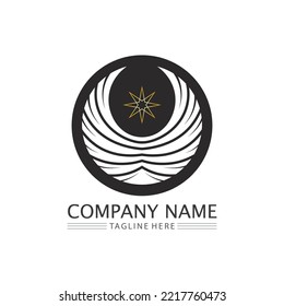 Icono de la plantilla de logotipo de aves de corral de halcón