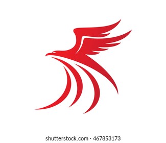 Falcon Eagle Bird Logo Template vector icon