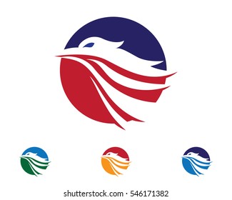 Falcon Eagle Bird Logo Template vector icon