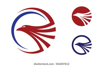 Falcon Eagle Bird Logo Template vector icon