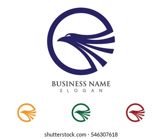 Falcon Eagle Bird Logo Template vector icon