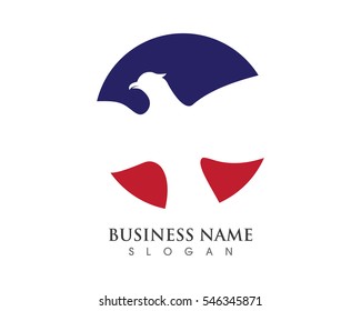 Falcon Eagle Bird Logo Template vector icon