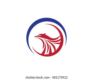 Falcon Eagle Bird Logo Template vector icon
