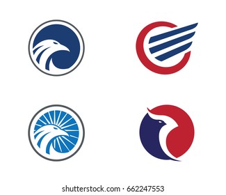 Falcon Eagle Bird Logo Template vector icon