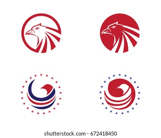 Falcon Eagle Bird Logo Template vector icon