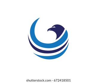 Falcon Eagle Bird Logo Template vector icon