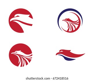 Falcon Eagle Bird Logo Template vector icon