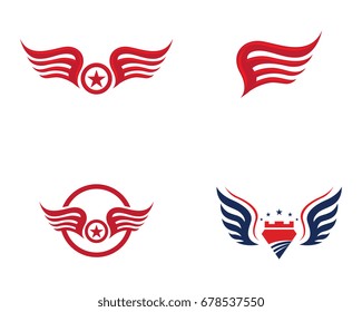 Falcon Eagle Bird Logo Template vector icon