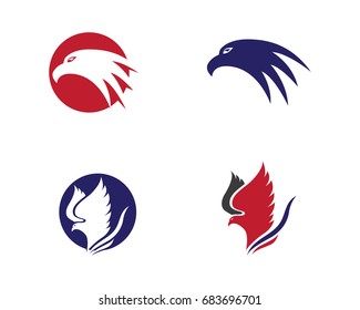 Falcon Eagle Bird Logo Template vector icon
