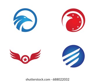 Falcon Eagle Bird Logo Template vector icon