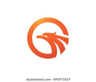 Falcon Eagle Bird Logo Template vector icon