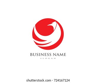 Falcon Eagle Bird Logo Template vector icon