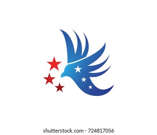Falcon Eagle Bird Logo Template vector icon
