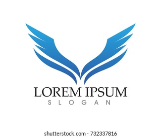 Falcon Eagle Bird Logo Template vector icon
