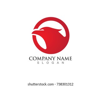 Falcon Eagle Bird Logo Template vector icons
