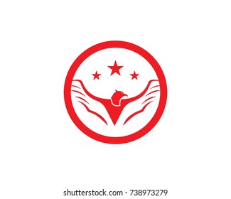 Falcon Eagle Bird Logo Template vector icon