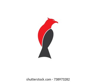 Falcon Eagle Bird Logo Template vector icon