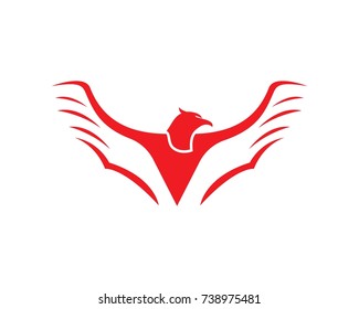 Falcon Eagle Bird Logo Template vector icon