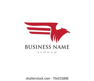 Falcon Eagle Bird Logo Template vector icon