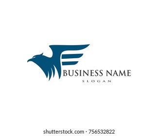 Falcon Eagle Bird Logo Template vector icon