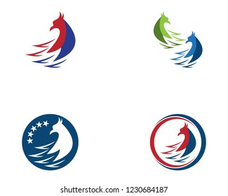 Falcon eagle bird logo vector