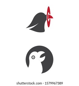 Falcon eagle bird Wave Logo Template vector symbol nature